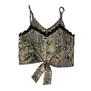 Primark Animal Print Lace Tied Cami